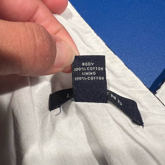 Lands End Paisley Floral Sundress Size 14 Black White Batik Pleated A Line - Picture 7 of 9